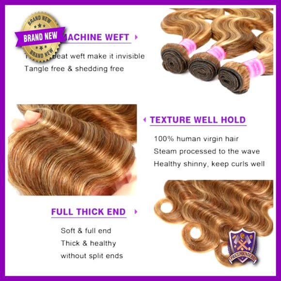 Brazilian Virgin Remy Human Hair Extensions Body Wave 4x4 Closure 20-24 Inch main image 4